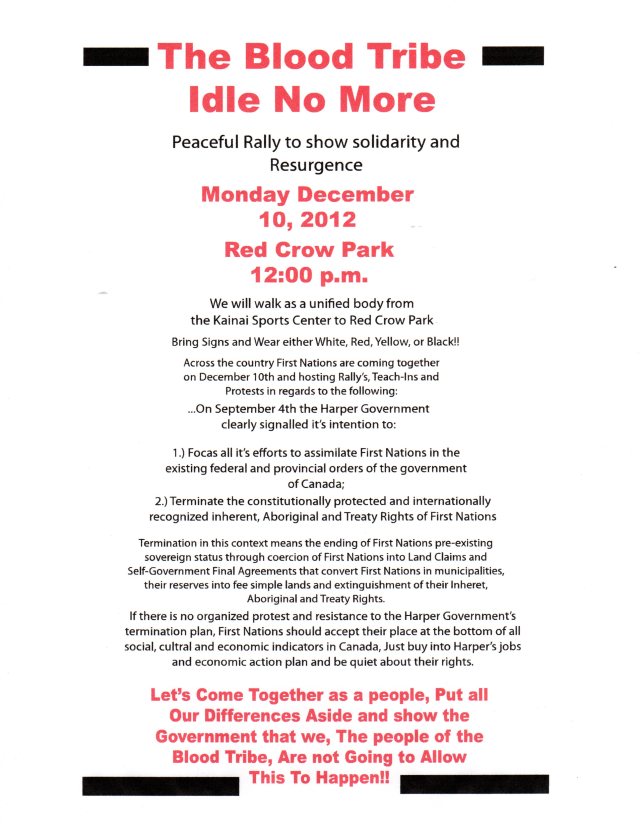 BLOOD TRIBE IDLE NO MORE411