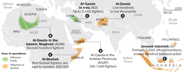 Al-Qaeda offshoots emerge in chaotic environments