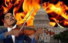 OBAMA FIDDLES WHILE nEW ROME BURNS untitled